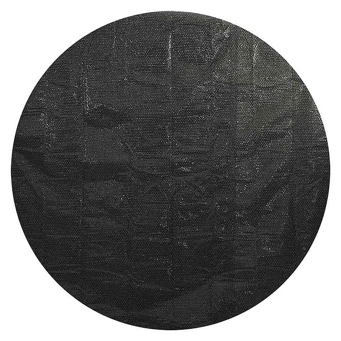 vidaXL Solarfolie für Pool Schwarz 381 x 381 cm Polyethylen -  - Rundes schwarzes Unkrautvlies mit texturierter Oberfläche zur Bodenabdeckung.