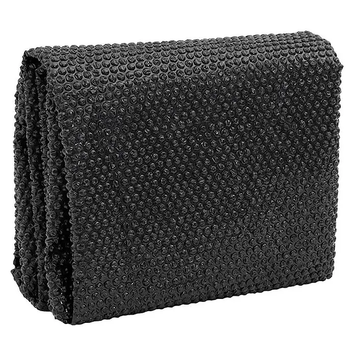 vidaXL Solarfolie für Pool Schwarz 417 x 417 cm Polyethylen -  - Gefaltete schwarze Solar-Poolabdeckung mit genoppter Oberfläche.