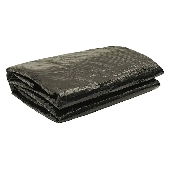 vidaXL Solarfolie für Pool Schwarz 488 x 488 cm Polyethylen -  - Gefaltete schwarze Kunststoffplane mit strukturierter Oberfläche.