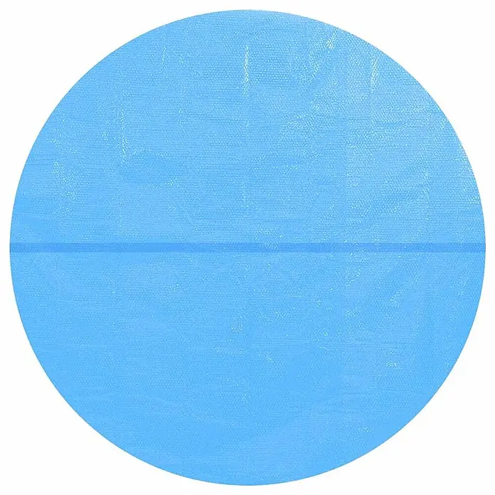 vidaXL Solarfolie für Pool Blau 300 x 300 cm Polyethylen -  - Runde, blaue, texturierte Solar-Poolabdeckung mit horizontaler Naht.