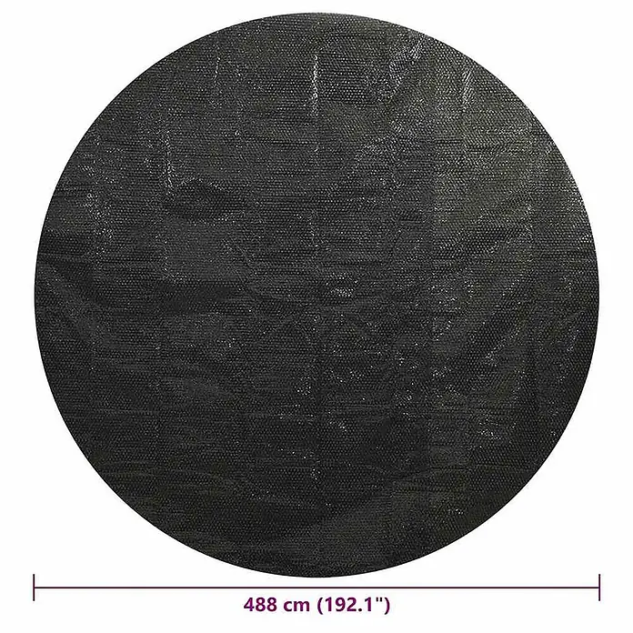 vidaXL Solarfolie für Pool Schwarz 488 x 488 cm Polyethylen -  - Runde schwarze Abdeckung, 488 cm Durchmesser.