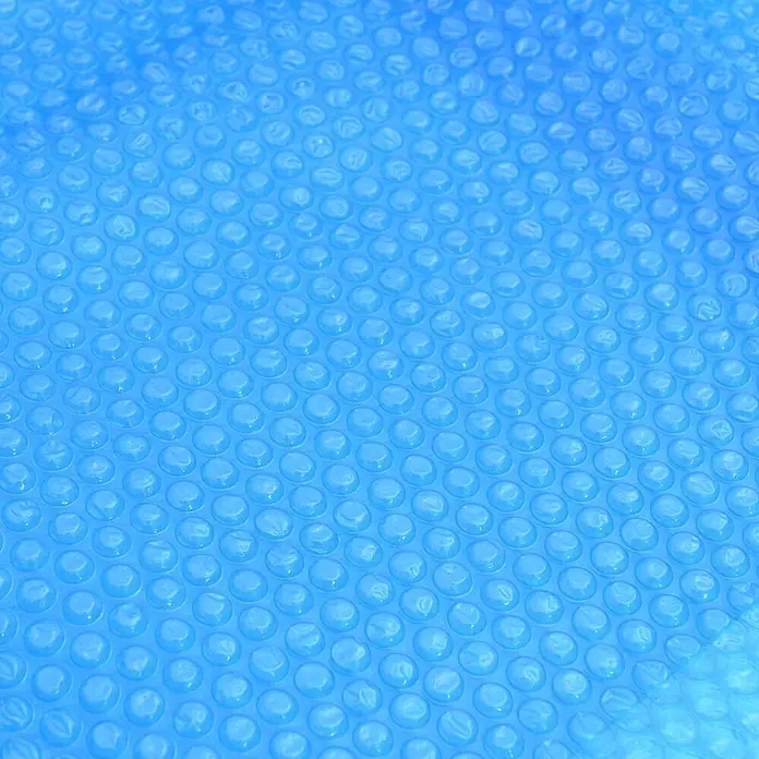 vidaXL Solarfolie für Pool Blau 400 x 200 cm Polyethylen -  - Blaue Solar-Poolabdeckung mit runden Luftblasen zur Wärmespeicherung.