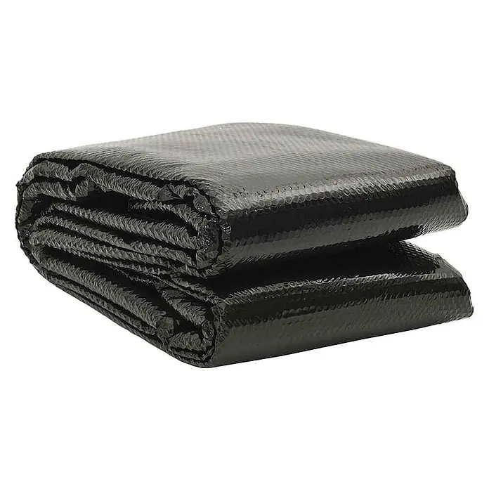 vidaXL Solarfolie für Pool Schwarz 300 x 200 cm Polyethylen -  - Schwarze, gefaltete, texturierte Schutzplane.