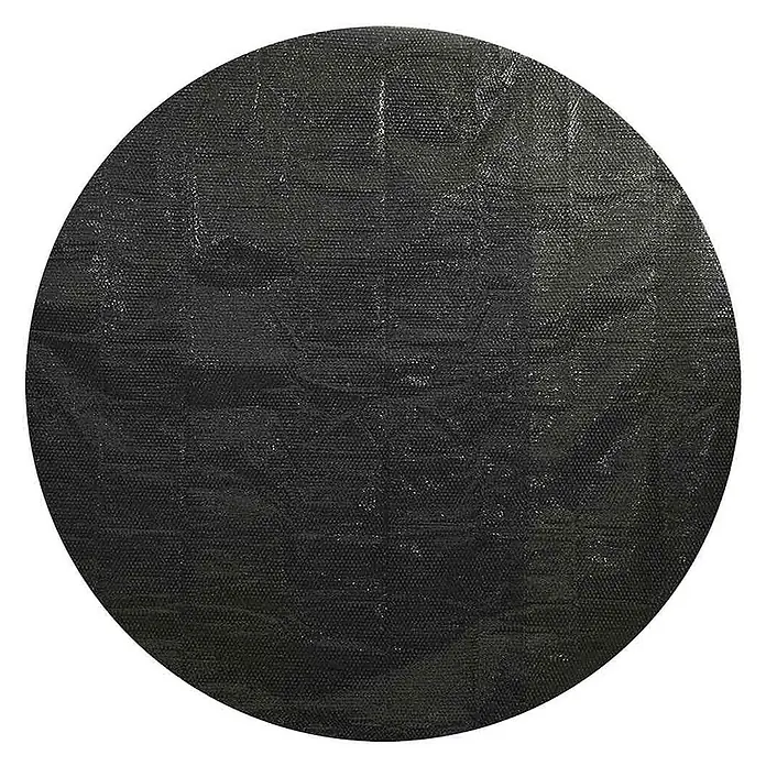 vidaXL Solarfolie für Pool Schwarz 356 x 356 cm Polyethylen -  - Rundes schwarzes Unkrautvlies.