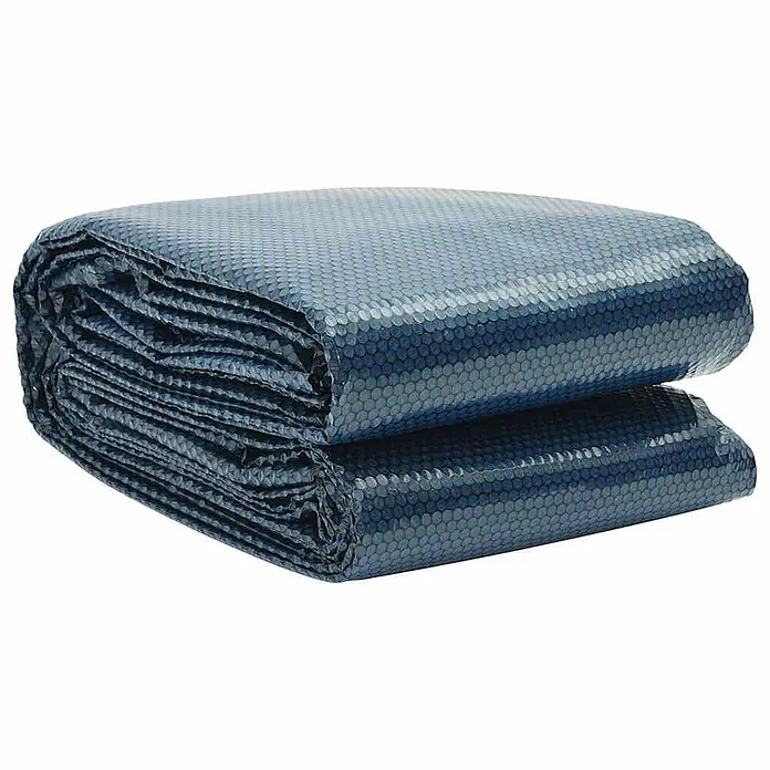 VidaXL Bodenschutzplane - Passend für: Rundes Schwimmbad, Durchmesser: 356 cm, L x B: 356 x 356 cm, Material: Kunststoff - Gefaltete blaue Schwimmbadabdeckung mit Blasenstruktur.