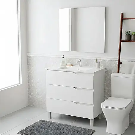 Conjunto de mueble de baño Riva con pack de wc Lura