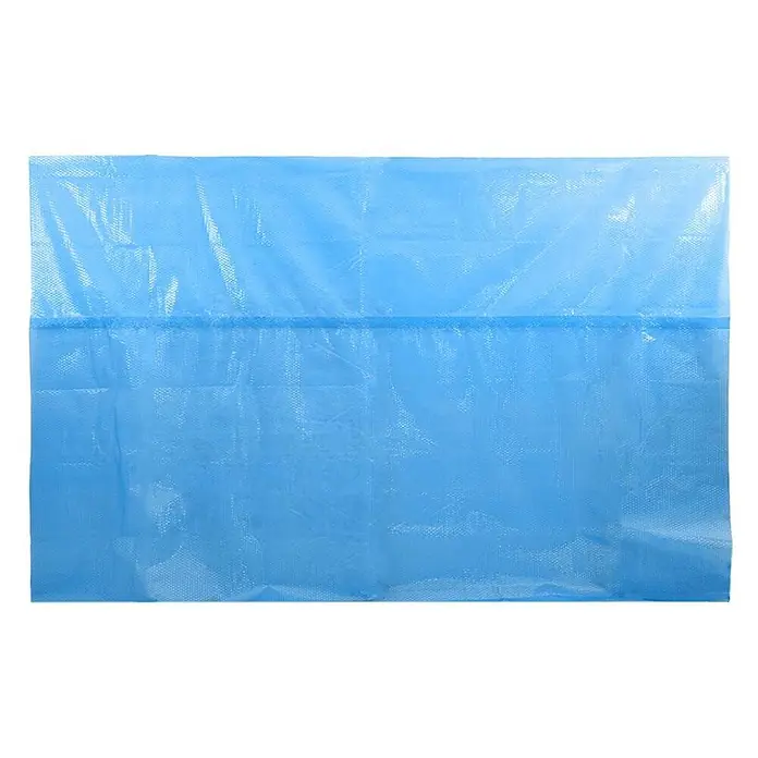 vidaXL Solarfolie für Pool Blau 400 x 200 cm Polyethylen -  - Hellblaue Vliesstoffbahn mit strukturierter Oberfläche und verstärktem Querstreifen.