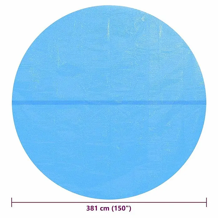 VidaXL Bodenschutzplane - Passend für: Rundes Schwimmbad, Durchmesser: 381 cm, L x B: 381 x 381 cm, Material: Kunststoff - Blaues rundes Poolabdeckung mit 381 cm (150") Durchmesser.