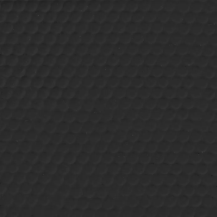 vidaXL Solarfolie für Pool Schwarz 400 x 200 cm Polyethylen -  - Dunkelgraue Oberfläche mit genoppter, überlappender Kreisstruktur.