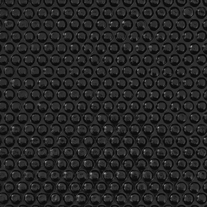 vidaXL Solarfolie für Pool Schwarz 400 x 200 cm Polyethylen -  - Schwarzes strukturiertes Material mit einem gleichmäßigen Muster aus runden Erhebungen.
