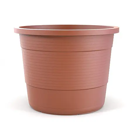 Plastard  Pflanztopf Ø 54 cm rund – Terrakotta – Pflanzkübel 78 Liter