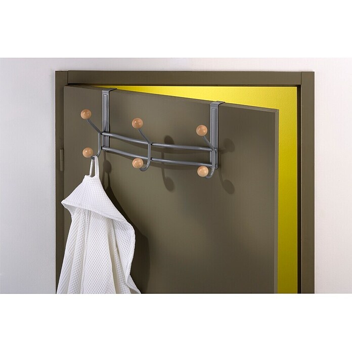 Mottez Garderobenhaken (L x B x H: 34 x 8,5 x 20 cm, Aluminium, Grau, Braun) | BAUHAUS