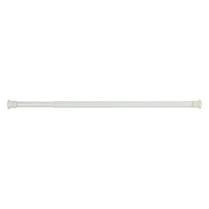 Venus Duschvorhangstange - 70 cm - 115 cm, Durchmesser: 28 mm, Weiß - Teleskopstange in Weiß, ideal für Gardinen oder als Raumteiler, vielseitig einsetzbar und einfach zu montieren.