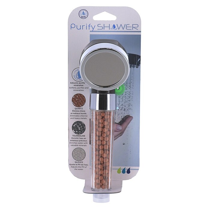 Ročna prha Purify Shower  (Število funkcij: 2 kos, Prozorna) | 3728 - Handbrausen Kopfbrausen Marke | DAFD - Brausen und Zubehör Marke | DAF - Armaturen Brausen | DA - Badausstattung/Bäderwelt | D - Sanitär | BAUHAUS
