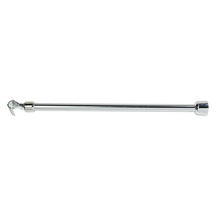 Venus Deckenstütze - Breite: 55 cm, Chrom - Verchromte Vorhangstange mit Haken an einem Ende und Knauf am anderen. Die glänzende Metallstange ist ausziehbar und vielseitig einsetzbar.