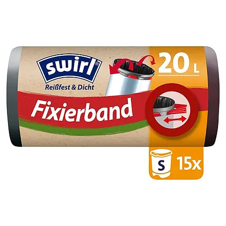 Swirl  Müllbeutel mit Fiixierband