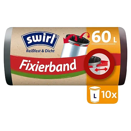 Swirl  Müllbeutel mit Fixierband