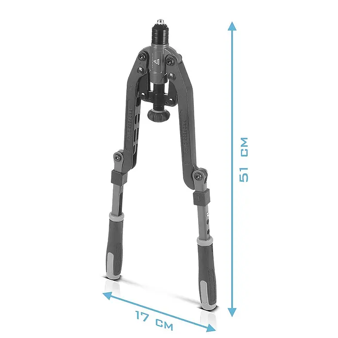 STAHLWERK Nietmuttern- und Blindnietenzangen Set 85-teilig 2-in-1-Nietzange -  - Professionelle graue Blindnietzange, 51 cm hoch, mit schwarzen Griffen.