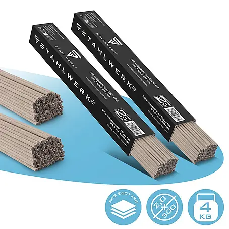 STAHLWERK  WIG-Schweißstab 2 x Stabelektroden AWS E6013RR 2 mm x 300 mm 2 kg