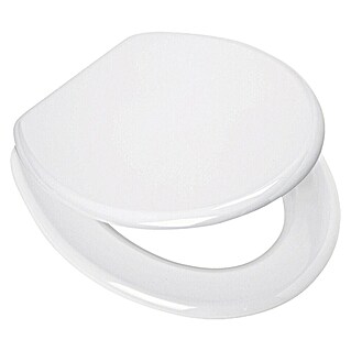 Tapa de WC Clean (Plástico, Blanco, Con caída amortiguada)