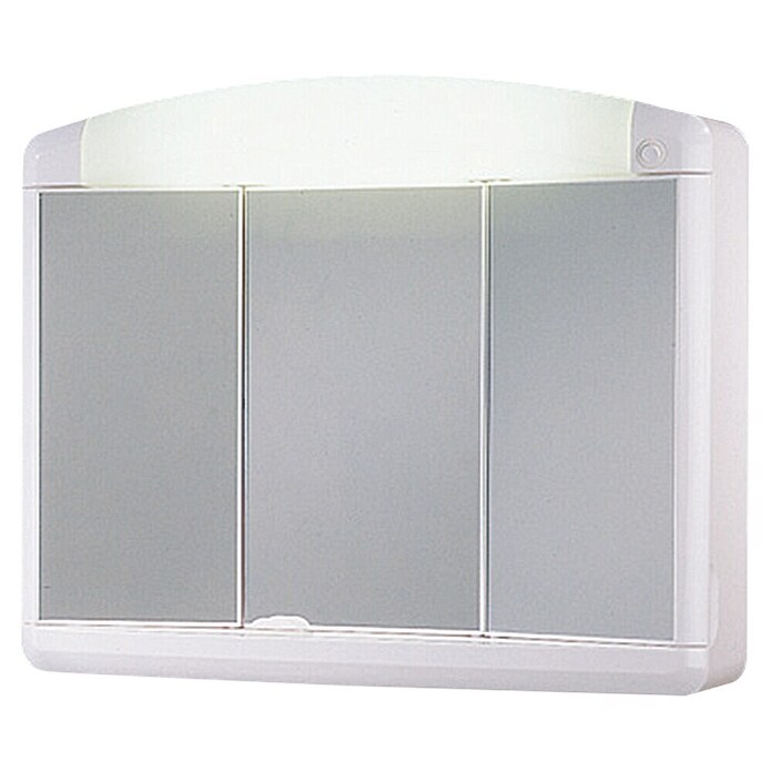 Jokey Armario con espejo (3 puertas, Plástico, Con iluminación)