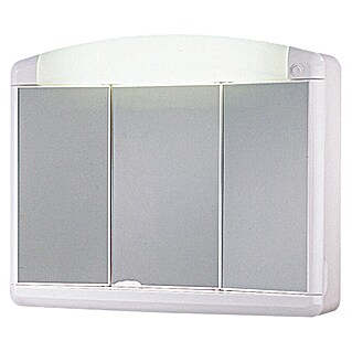 Jokey Armario con espejo LED Max (An x Al: 65 x 54 cm, Plástico, Blanco)