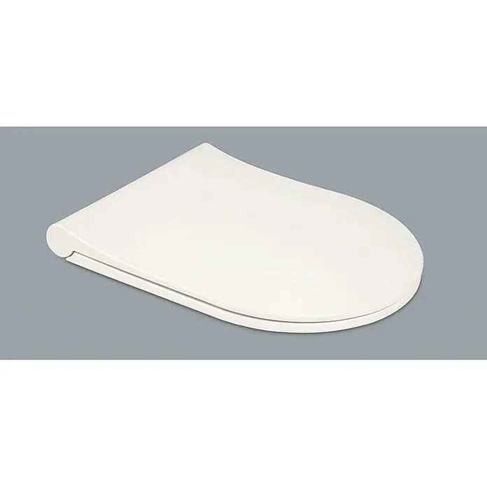 Kreabad WC-Sitz - Duroplast - Geschlossener, cremefarbener Toilettensitz mit glatter Oberfläche.
