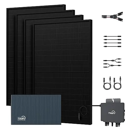 Tsun  Balkonkraftwerk TSOL-DCU2000Lite + TSOL-MX800Lite + 4×455W Glas-Glas Module