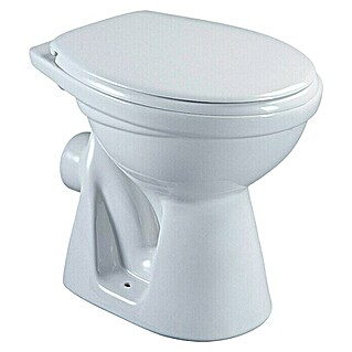 Camargue Arles Staand toilet (Met spoelrand, Voorzien van standaardglazuur, Spoelvorm: Diep, Uitlaat toilet: Horizontaal, Wit)