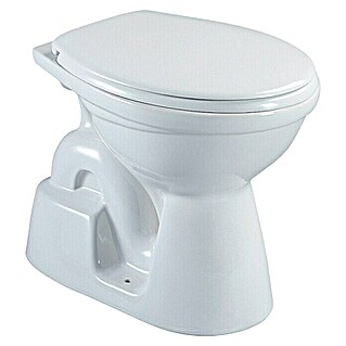 Camargue Arles Staand toilet (Met spoelrand, Voorzien van standaardglazuur, Spoelvorm: Diep, Uitlaat toilet: Verticaal, Wit)