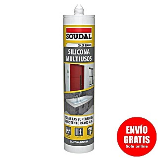 Soudal Silicona Neutro Multiusos (Blanco, 290 ml)