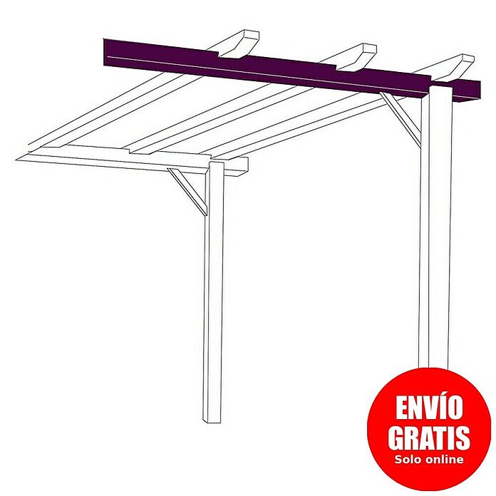 Nortene Listón de madera para pérgola (L x An x Al: 200 x 9 x 4,5 cm, Pino)