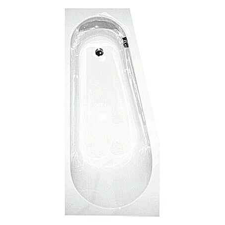 Camargue Raumsparbadewanne Miramas (160 x 75 cm, Sanitäracryl, Weiß, Links)
