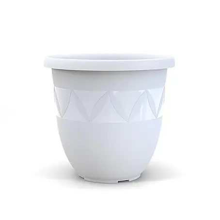 Plastard  Pflanztopf Ø 47 cm Weiß Pflanztopf, 38 Liter, Garten & Balkon