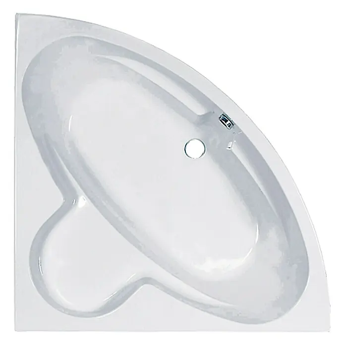 Camargue Nimes Eckbadewanne - L x B: 150 x 150 cm, Sanitäracryl, Weiß - Eine moderne, eckige Badewanne in Weiß, ideal für kleine Badezimmer. Das Design kombiniert Funktionalität mit ästhetischer Eleganz.