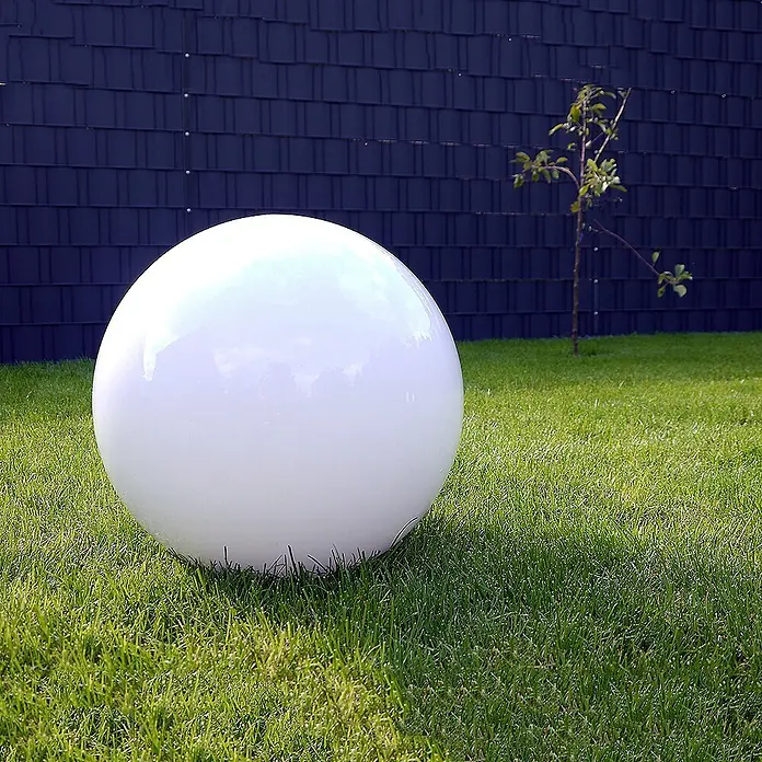 Kugelleuchte Marlon 40 cm -  - Große weiße glänzende Kugel-Gartendekoration.