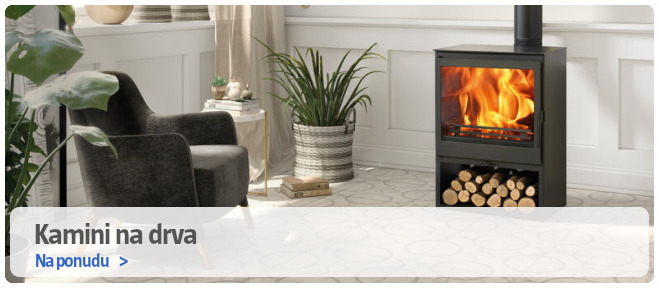 Kamin na drva u prostoriji