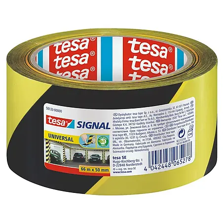 Tesa  Cinta de señalización Signal Universal negro y amarillo