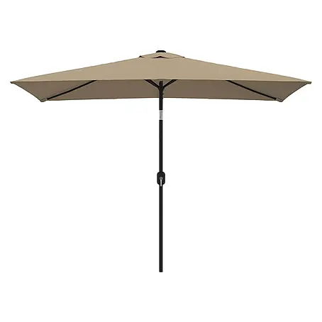 vidaXL Sonnenschirm mit Metall Mast 300x200 cm Taupe