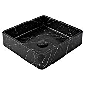 Lavabo de sobremesa Rodas (37 x 37 cm, Sin desbordamiento, Negro y blanco) | BAUHAUS