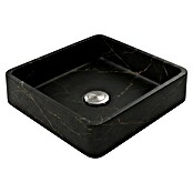 Lavabo de sobremesa Rodas (37 x 37 cm, Sin desbordamiento, Negro y oro) | BAUHAUS