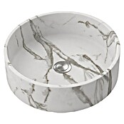 Lavabo redondo Mykonos (Diámetro: 37 cm, Sin desbordamiento, Blanco) | BAUHAUS