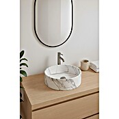 Lavabo redondo Mykonos (Diámetro: 37 cm, Sin desbordamiento, Blanco) | BAUHAUS