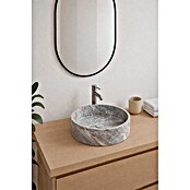 Lavabo redondo Mykonos (Diámetro: 37 cm, Sin desbordamiento, Gris) | BAUHAUS