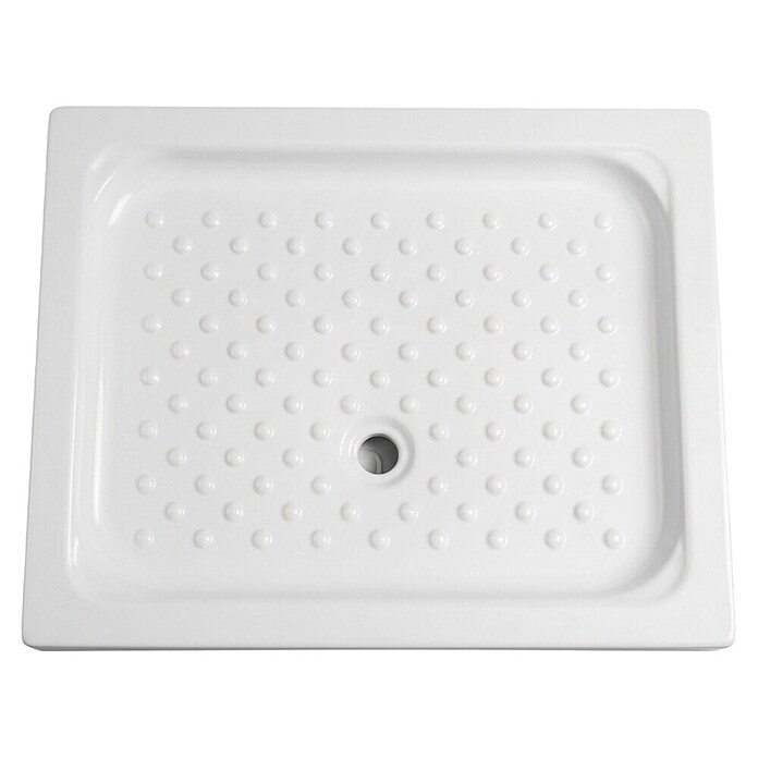 Plato de ducha porcelánico (L x An: 72 x 90 cm, Porcelana sanitaria, Blanco)