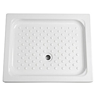 Plato de ducha porcelánico White (L x An: 72 x 90 cm, Porcelana sanitaria, Blanco)