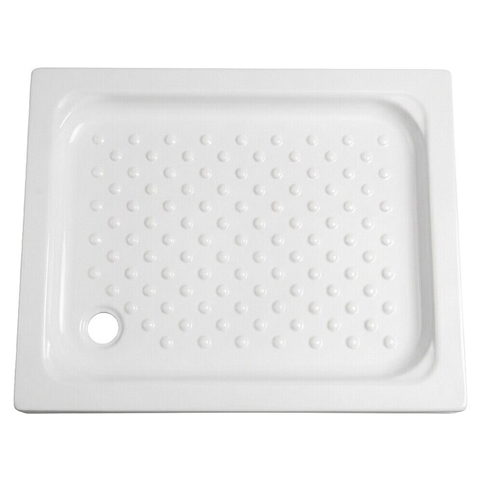 Plato de ducha porcelánico (L x An: 80 x 100 cm, Porcelana sanitaria, Blanco)