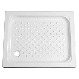 Plato de ducha porcelánico White (L x An: 80 x 100 cm, Porcelana sanitaria, Blanco)