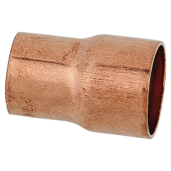 Kupfer-Reduzier-Muffe 5240 - 28 x 18 mm - Kupferrohrverbinder, ein Reduzierstück für Rohrleitungen, ideal für Sanitärinstallationen. Robuste Ausführung für langlebige Verbindungen.