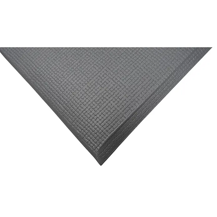Proregal Gummimatte Anti-Ermüdungsmatte COMFORT 91x120cm Grau - 200 x 91 cm, Grau - Dunkelgraue Matte mit erhabener Rautenstruktur.